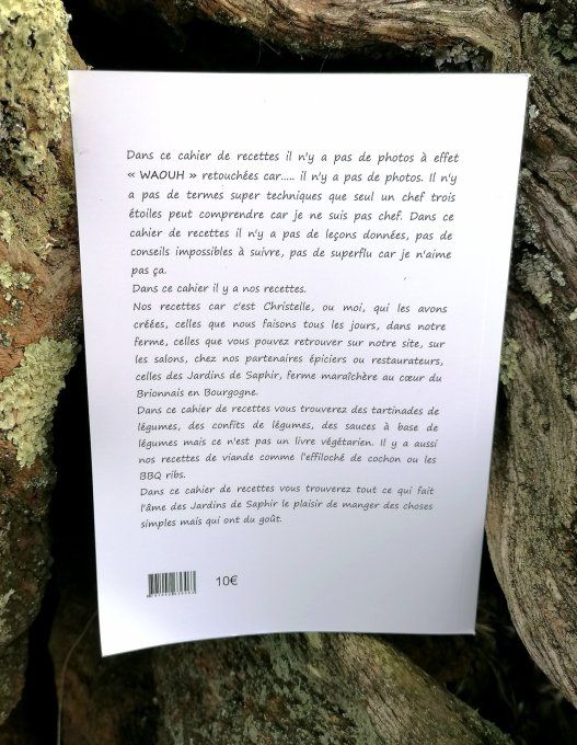 Cahier de recettes Les Jardins de Saphir